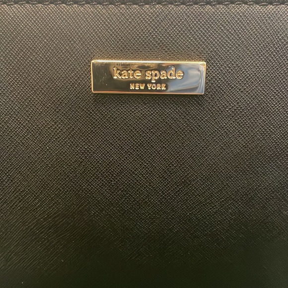 Kate Spade black leather shoulder purse - Picture 2 of 4